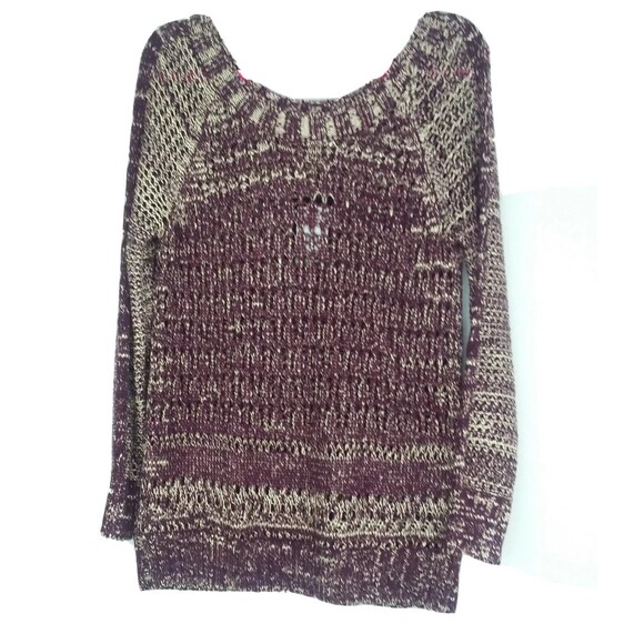 Narciso Rodriguez for Design Nation Womens L Marled Purple Beige Sweater $64 NEW - Picture 1 of 8